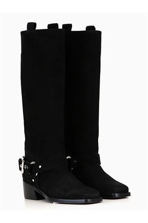 Black suede texan boots ALDO CASTAGNA | JANA1NERO